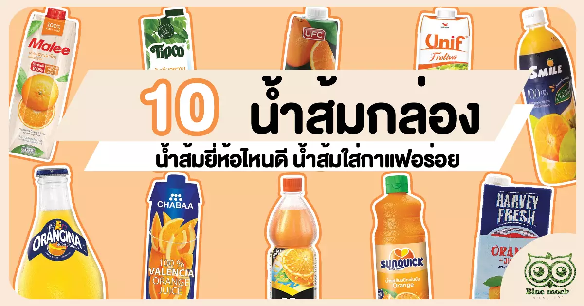 10 น้ำส้มกล่อง ยี่ห้อไหนดี น้ำส้มใส่กาแฟอร่อย - Bluemochateas